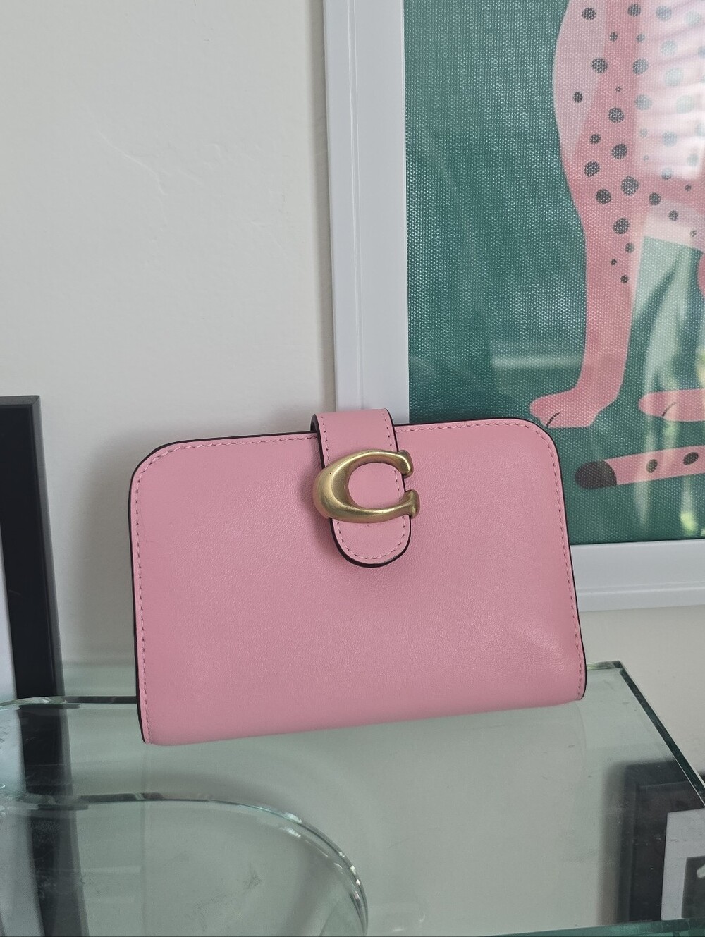 Coach Tabby Leather Wallet - Barbie Pink Like New